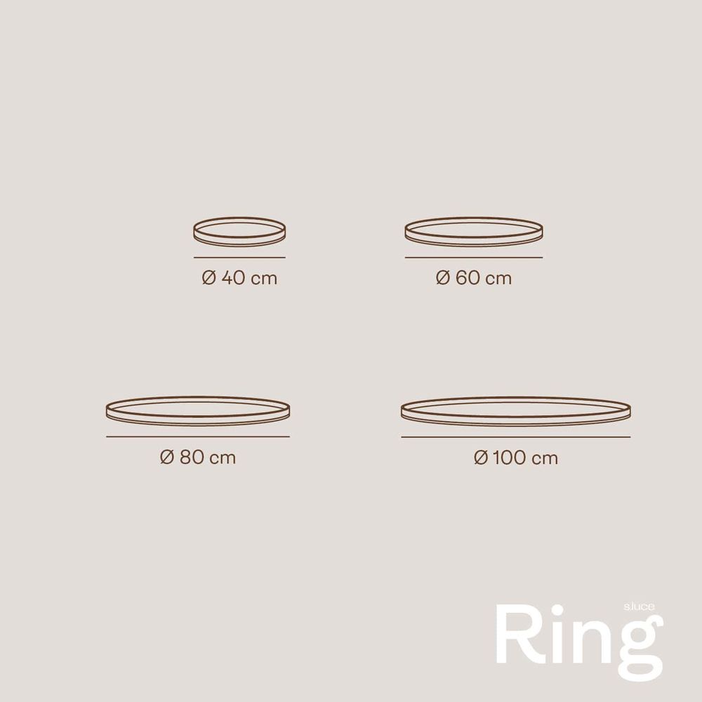 s.luce LED ring wall lamp & ceiling light dimmable modern round