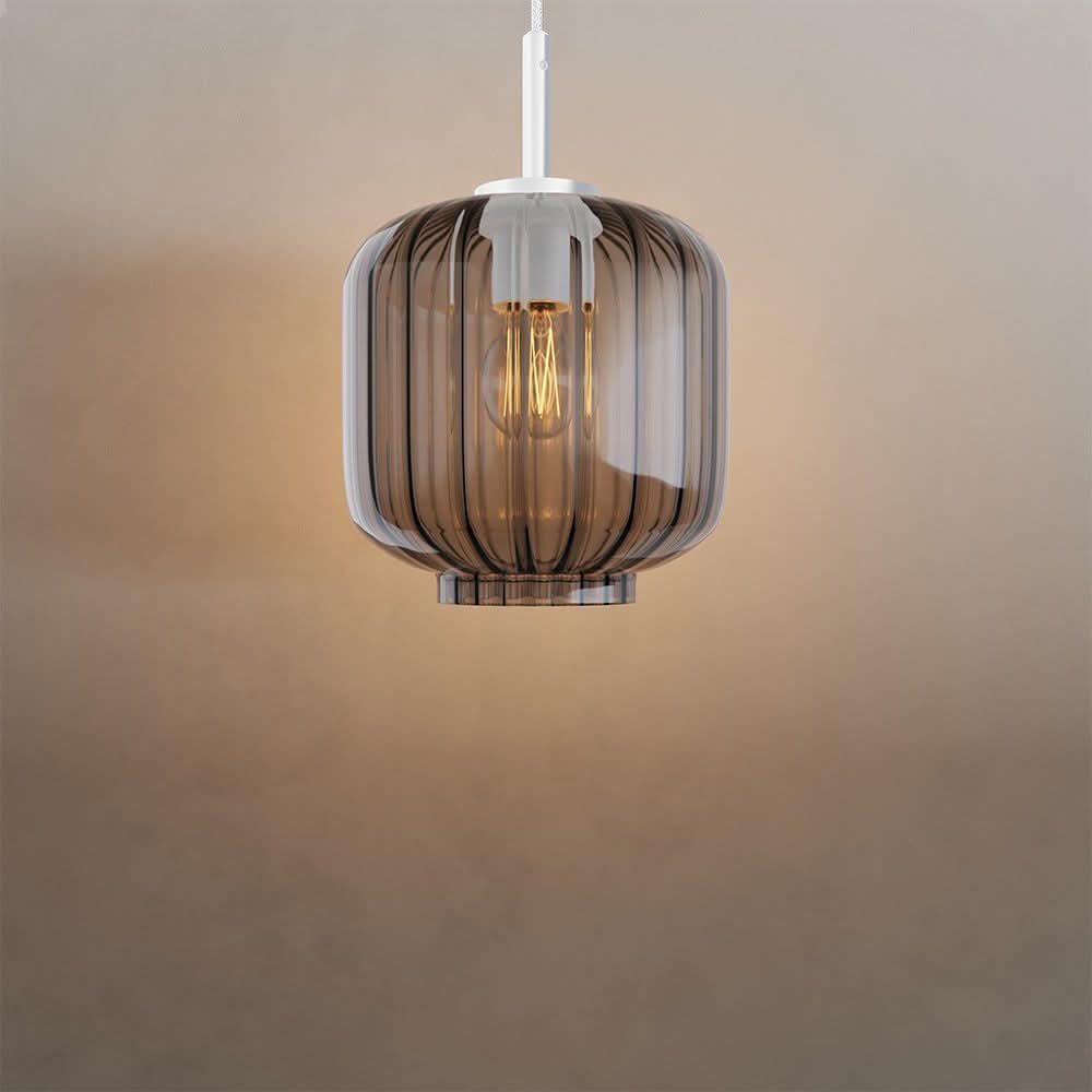 s.luce Velo glass pendant light suspension 150cm white