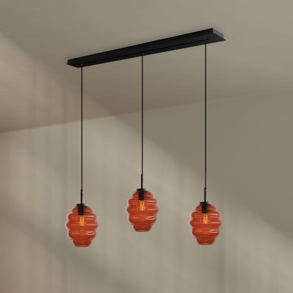 s.luce Echos lámpara de mesa colgante 3 luces 120cm Ø 18cm