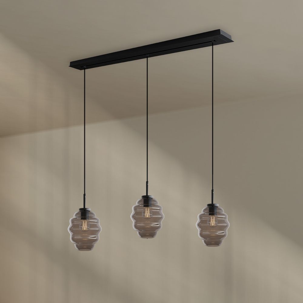s.luce Echos lámpara de mesa colgante 3 luces 120cm Ø 18cm