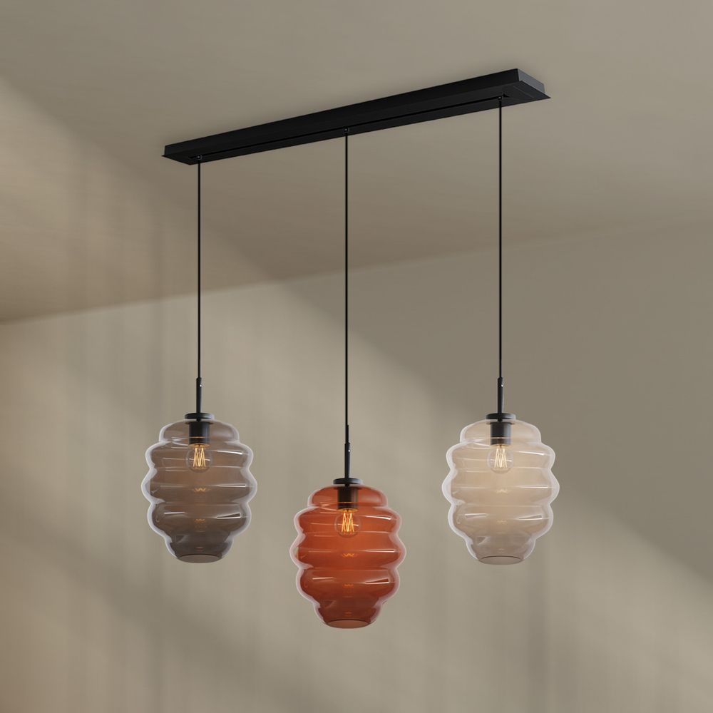 s.luce Echos lámpara colgante comedor 3 luces 120cm Ø 25cm
