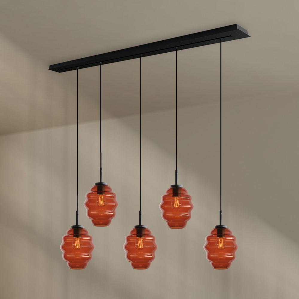 s.luce Echos lámpara de mesa de comedor 5-flama 160cm dosel Ø 18cm