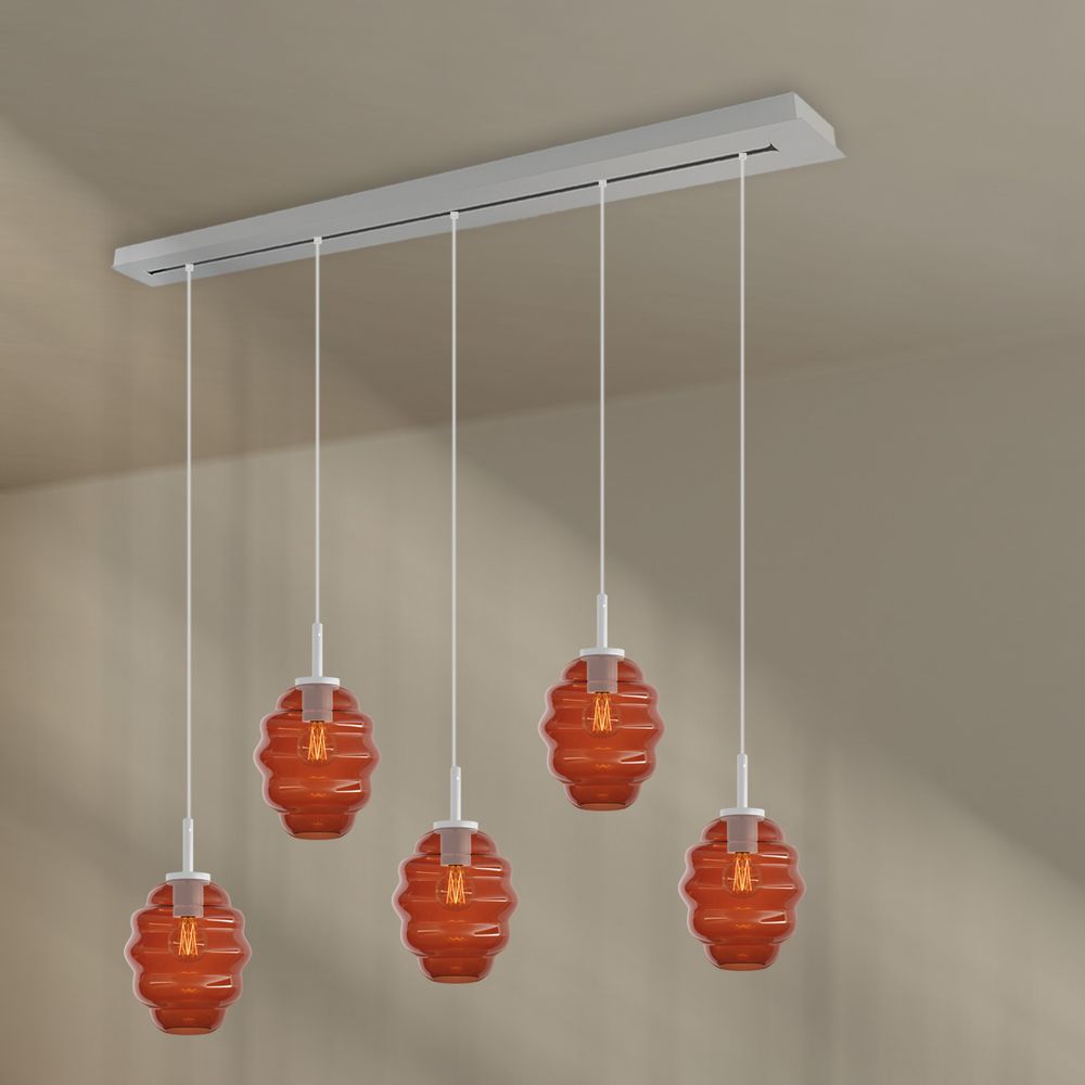 s.luce Echos lámpara de mesa de comedor 5-flama 160cm dosel Ø 18cm