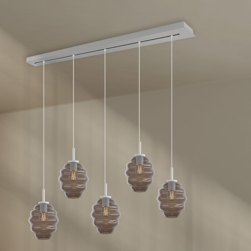 s.luce Echos lámpara de mesa de comedor 5-flama 160cm dosel Ø 18cm