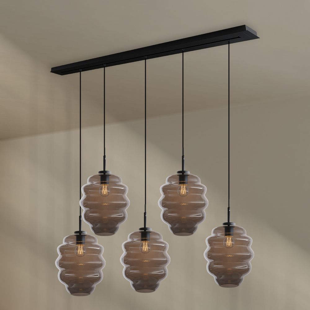 s.luce Echos lámpara de mesa de comedor 5-flama 160cm dosel Ø 25cm