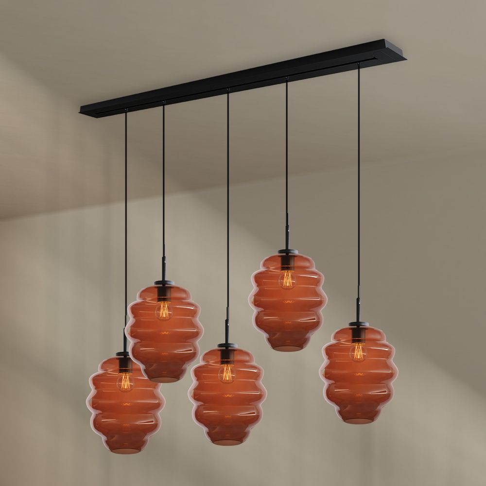 s.luce Echos lámpara de mesa de comedor 5-flama 160cm dosel Ø 25cm