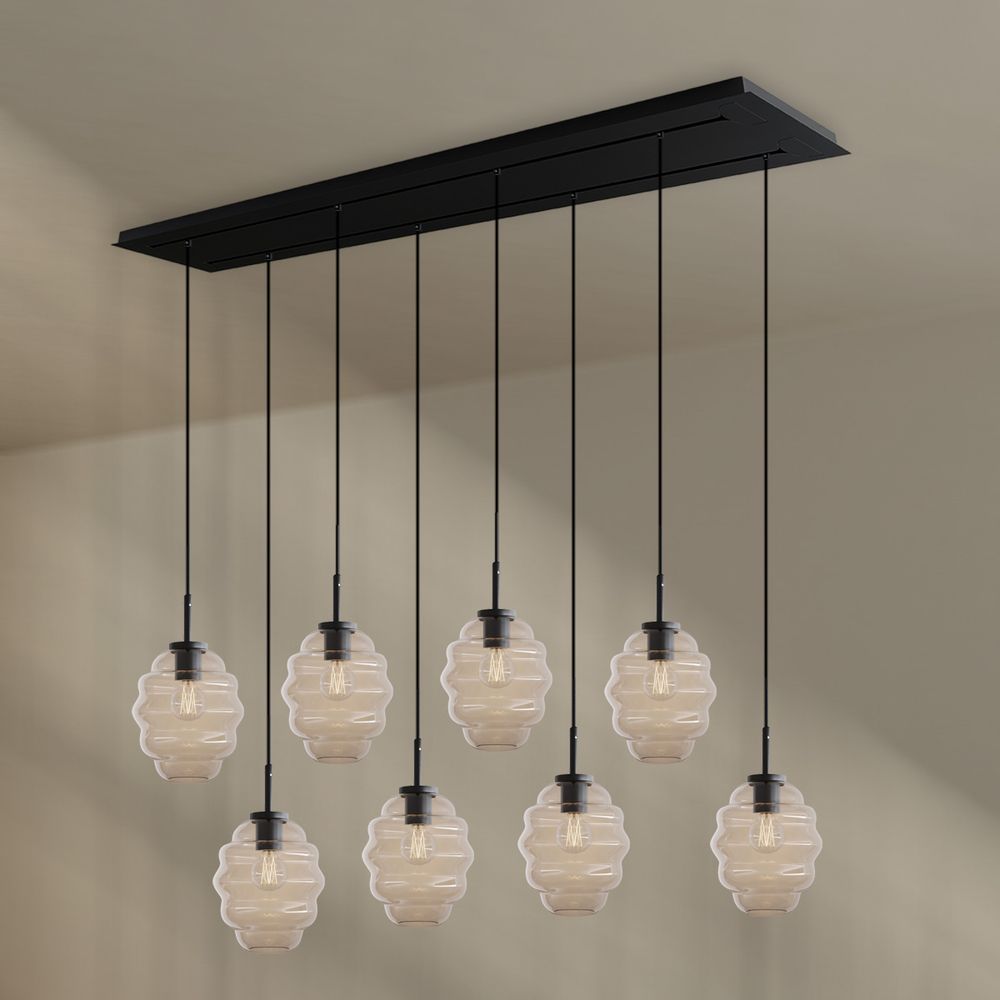 s.luce Echos lámpara de mesa 8 luces 160cm 2 filas Ø 18cm