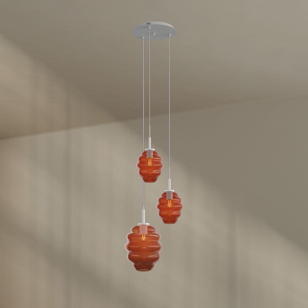 s.luce Echos gallery light 3 luces Ø 40cm dosel cristal: Ø 18/25cm