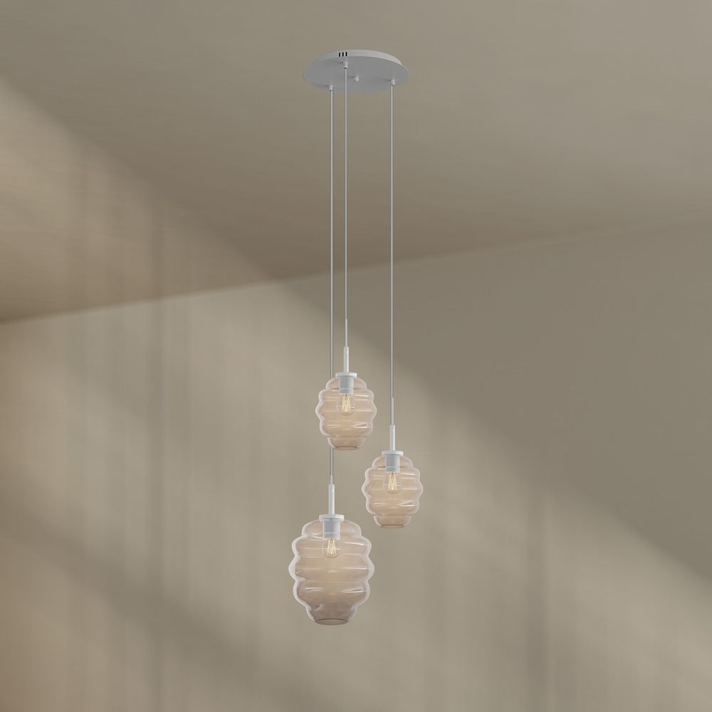 s.luce Echos gallery light 3 luces Ø 40cm dosel cristal: Ø 18/25cm