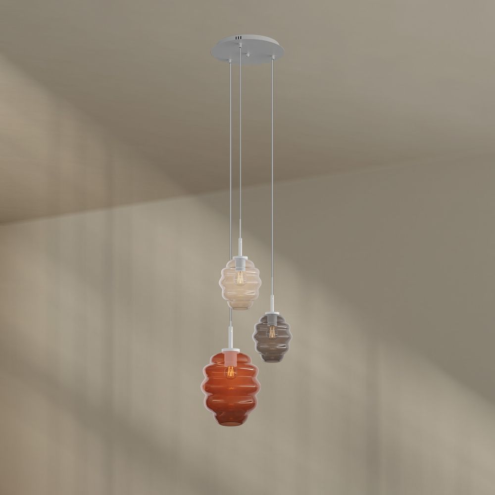 s.luce Echos gallery light 3 luces Ø 40cm dosel cristal: Ø 18/25cm