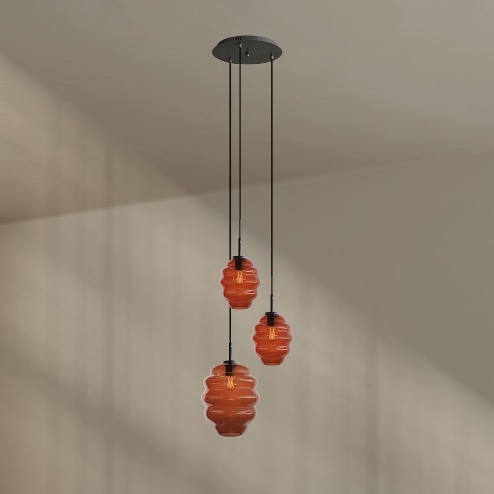 s.luce Echos gallery light 3 luces Ø 40cm dosel cristal: Ø 18/25cm