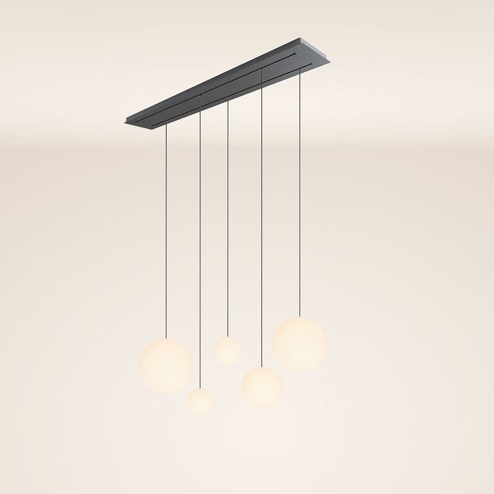 s.luce Orb Lámpara de mesa de comedor de 5 luces 2 filas 160cm