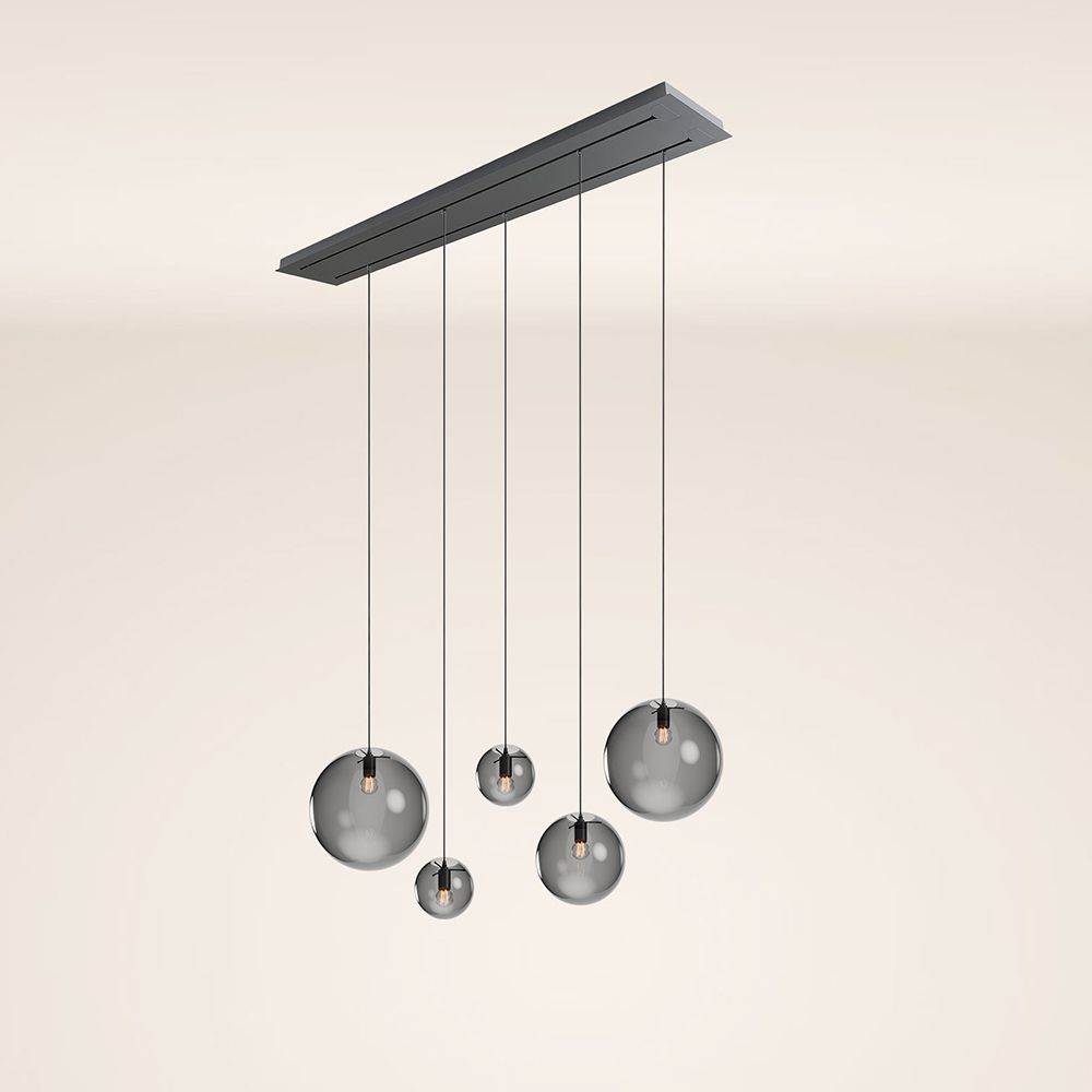 s.luce Orb Lámpara de mesa de comedor de 5 luces 2 filas 160cm