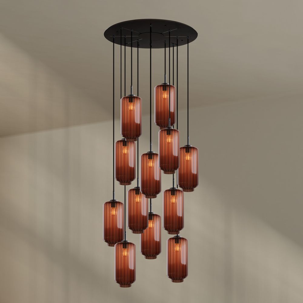 s.luce Velo gallery light 12 luces Ø 80cm dosel Ø 18cm