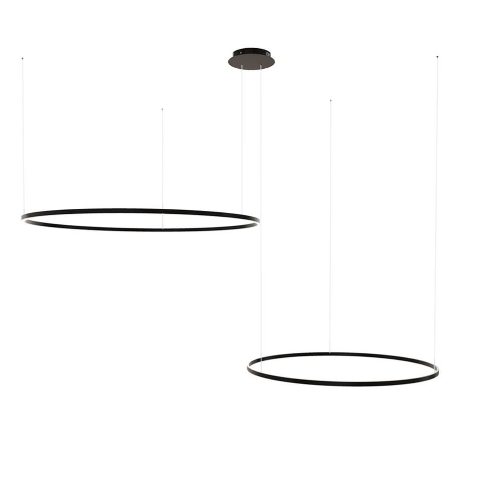 s.luce LED Ring Lampe à suspendre à 2 flammes Excentrique