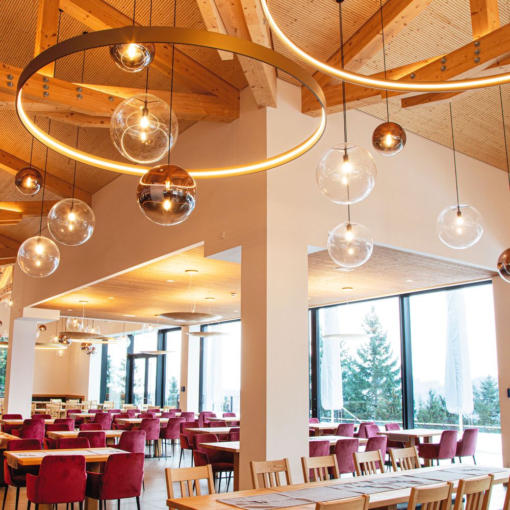 s.luce Made LED-Ring XL Suspension Ø jusqu'à 230 cm Dimmable RAL