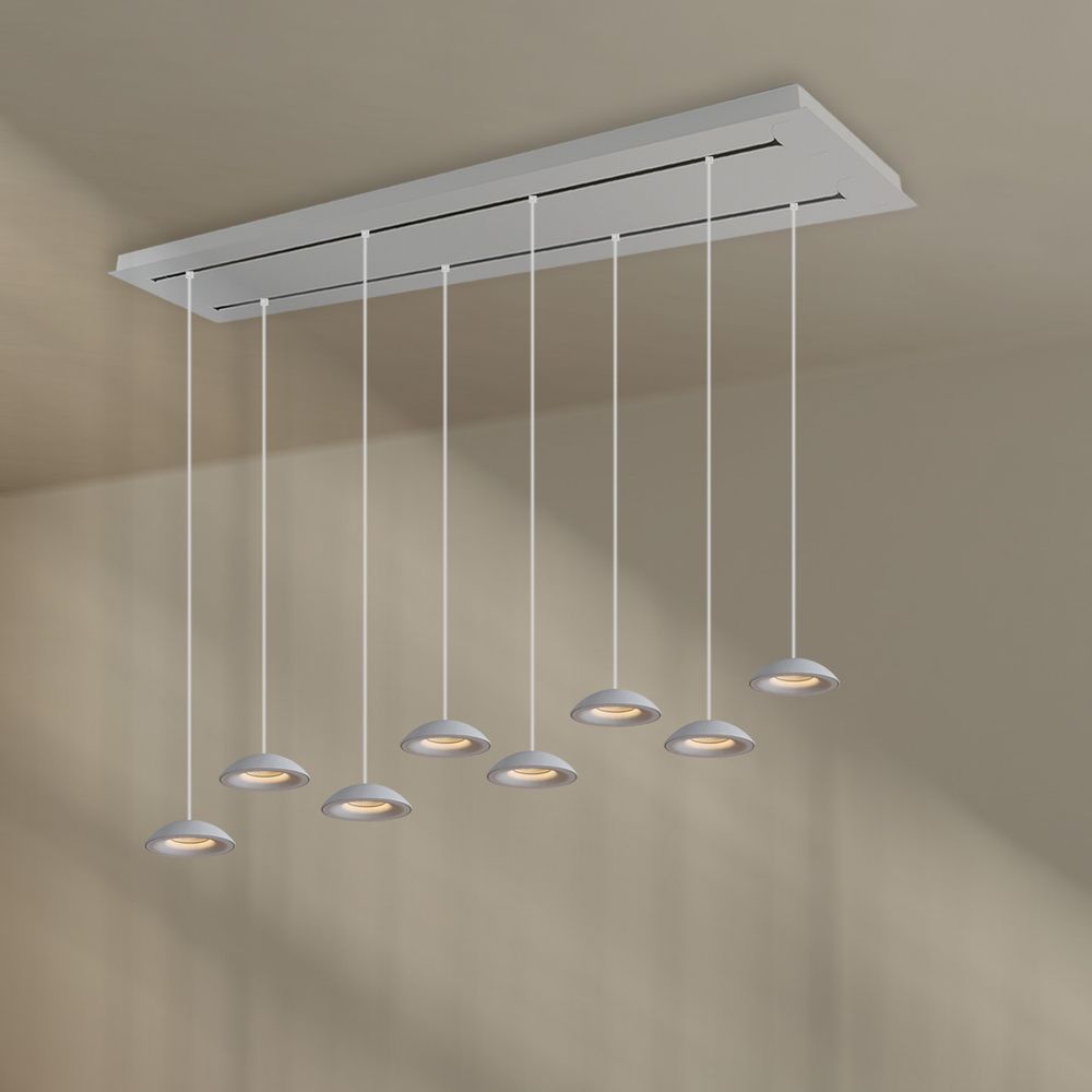 s.luce Santa Air LED Lampe de table à suspendre 8 flammes 160cm 2 rangées