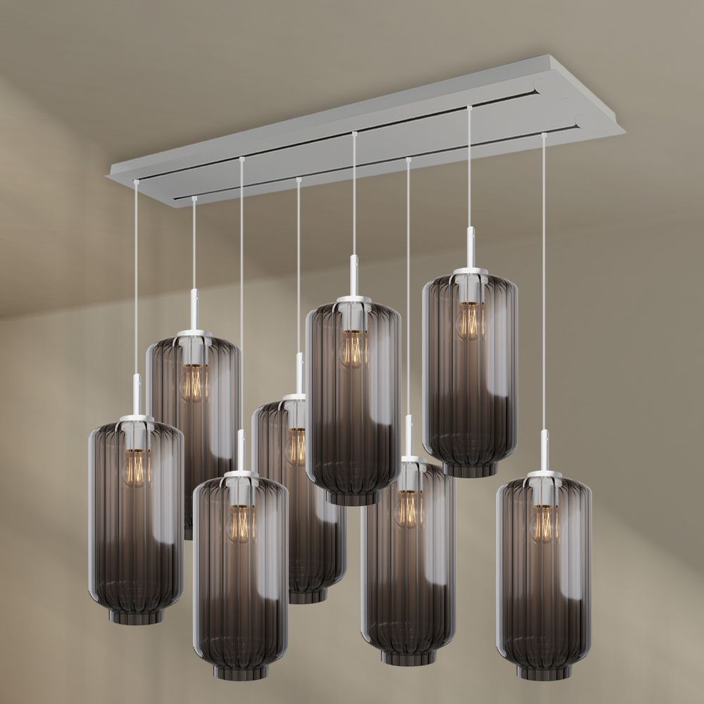 s.luce Velo lampe de table 8 flammes 160cm 2 rangées Ø 18cm