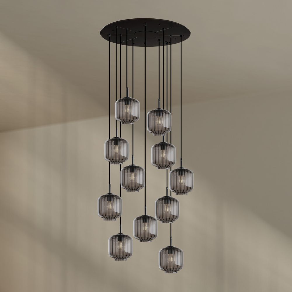 s.luce Velo lampe de galerie à 12 flammes Ø 80cm baldaquin Ø 20cm