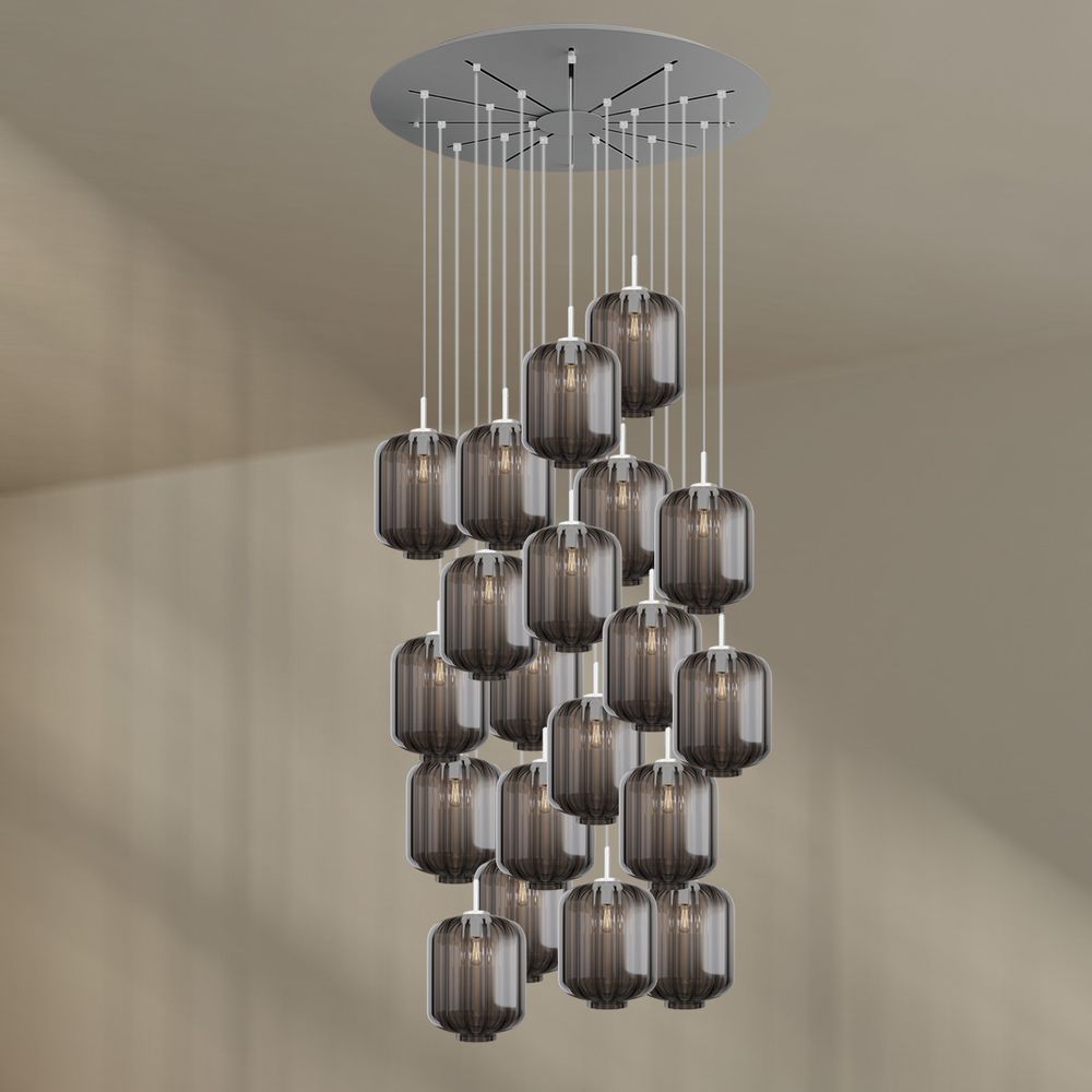 s.luce Velo lampe de galerie à 20 flammes Ø 120cm Ø 25cm
