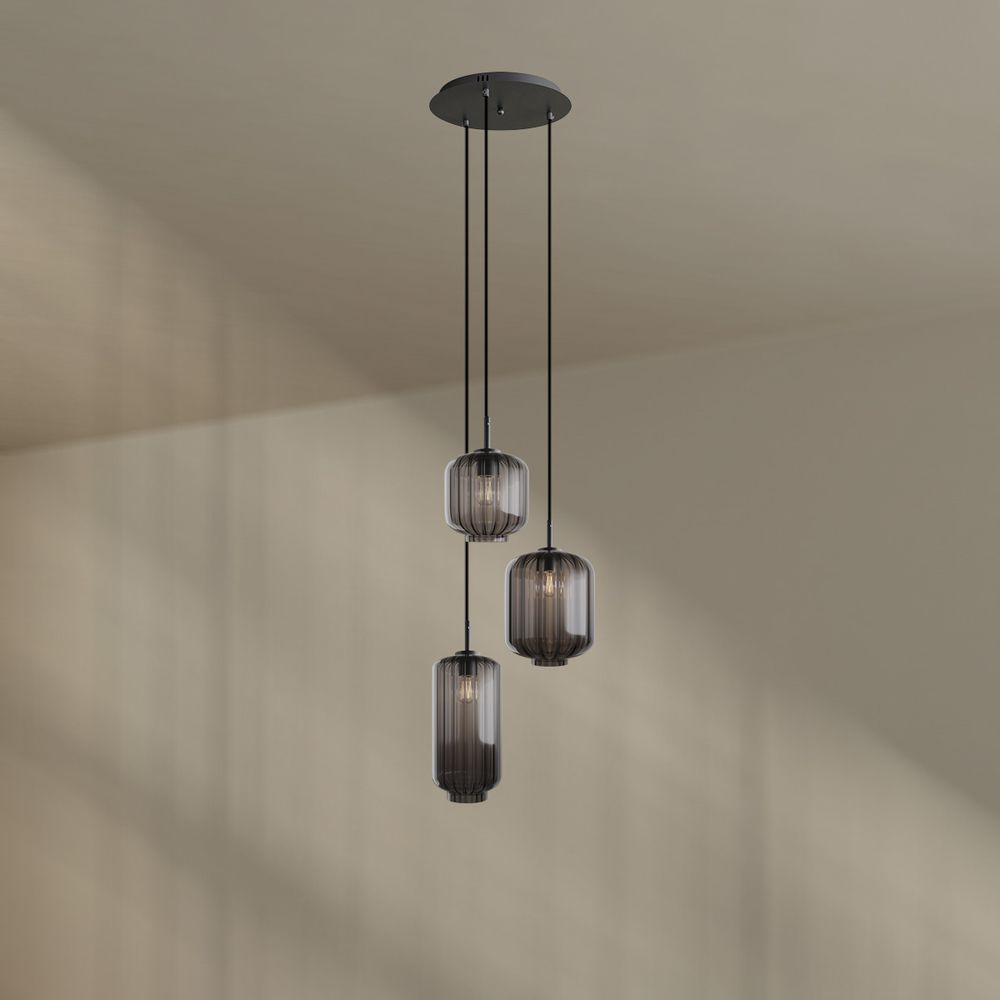 s.luce Velo lampe de galerie 3 flammes Ø 40cm baldaquin Ø 18/20/25cm