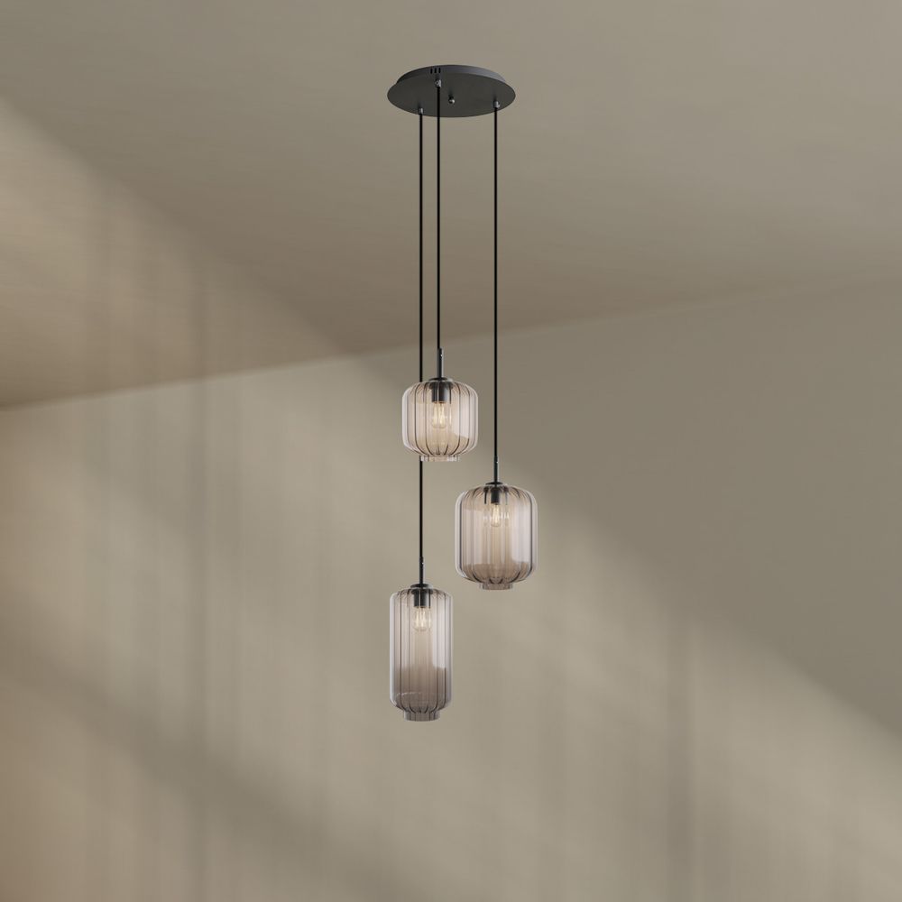 s.luce Velo lampe de galerie 3 flammes Ø 40cm baldaquin Ø 18/20/25cm