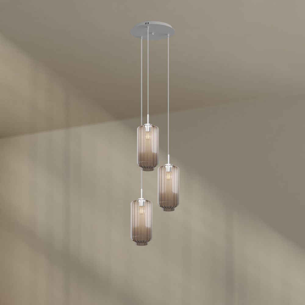 s.luce Velo lampe de galerie 3 flammes Ø 40cm baldaquin Ø 18cm