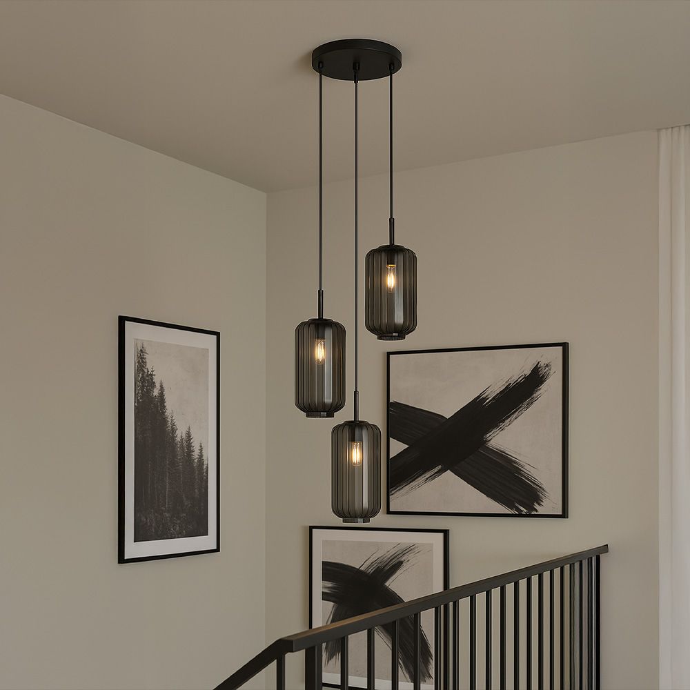s.luce Velo lampe de galerie 3 flammes Ø 40cm baldaquin Ø 18cm