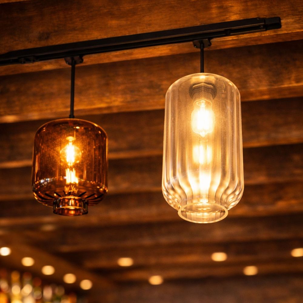 s.luce Velo suspension en verre 150cm noir