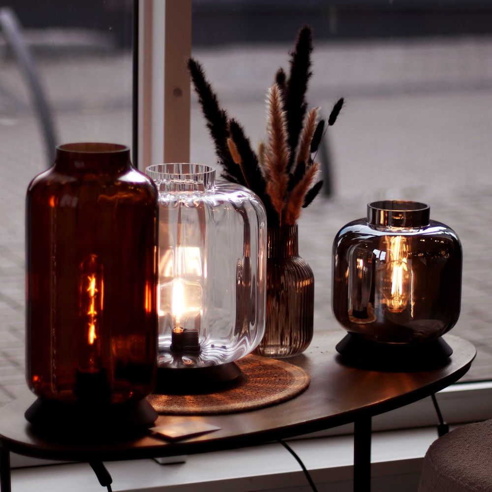 s.luce Velo lampe de table en verre avec interrupteur