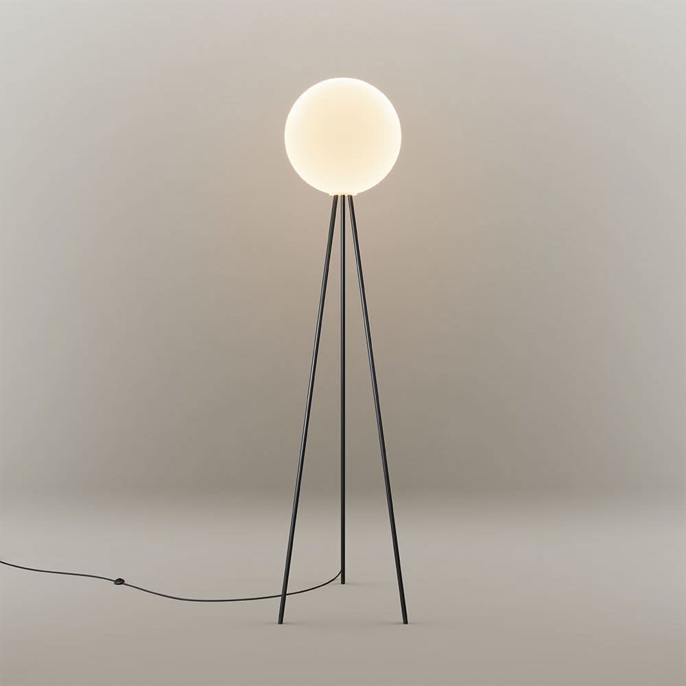 s.luce lampada da terra tripode Orb Tripod 160cm con globo in vetro