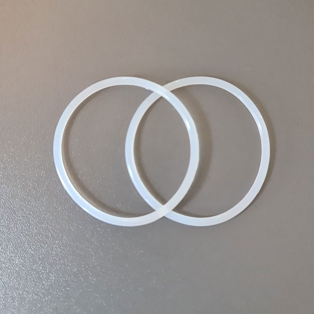 Set di 2 anelli in gomma s.luce per copertura stampelle