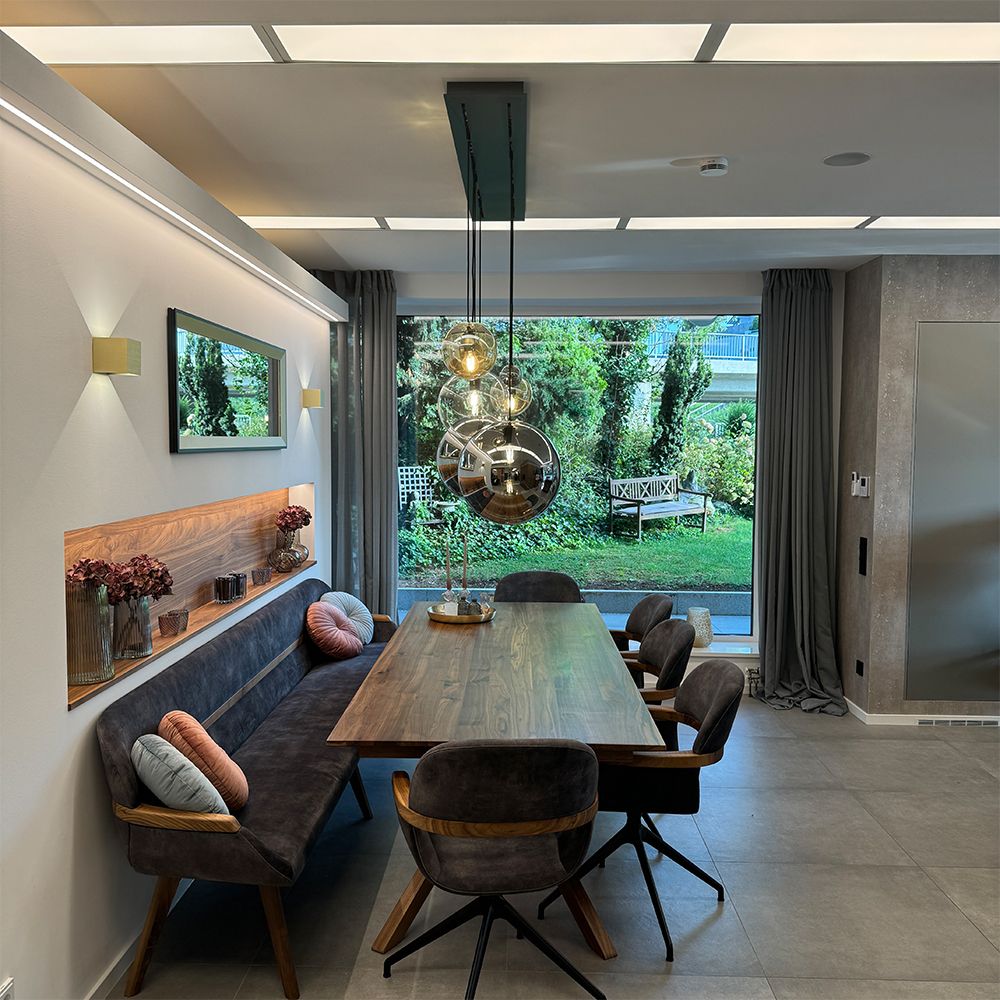 s.luce Orb tavolo da pranzo lampada a sospensione a 3 luci 120cm Ø 20/30/40