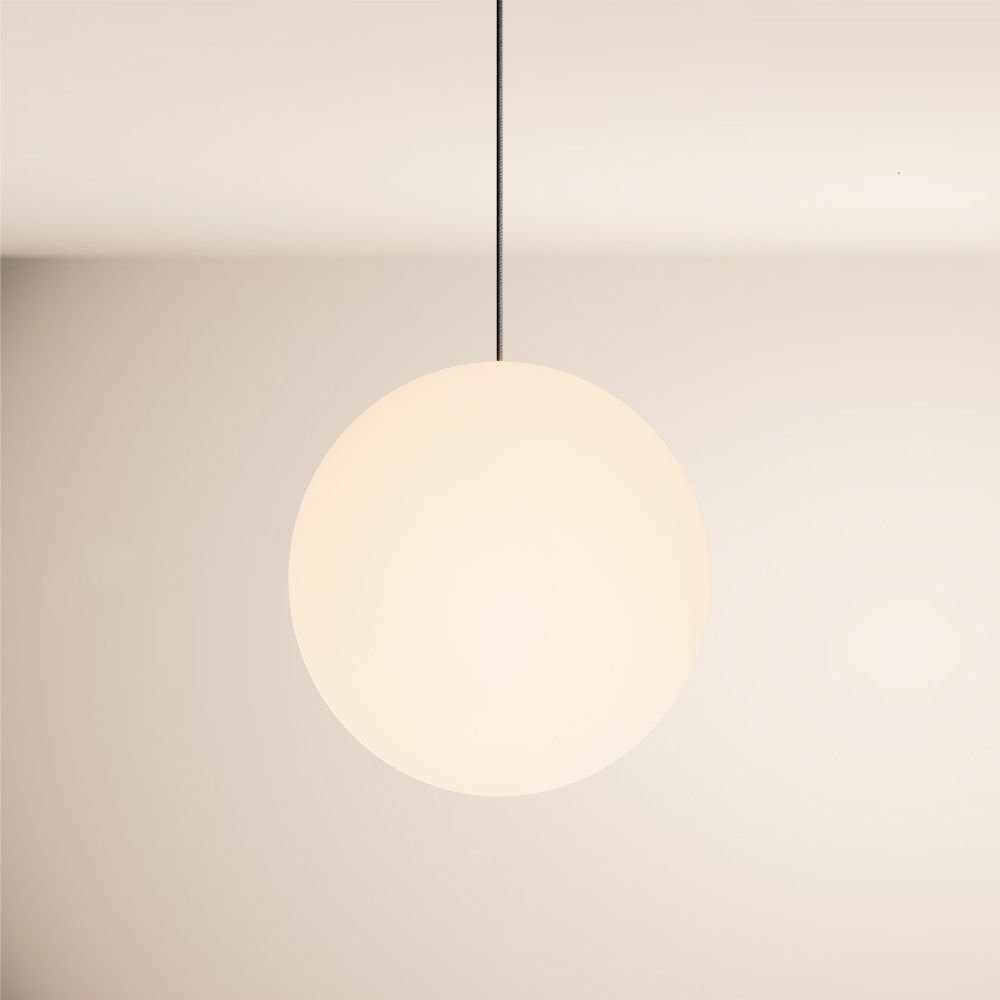 s.luce Orb glass globe gallery light 500cm sospensione nera