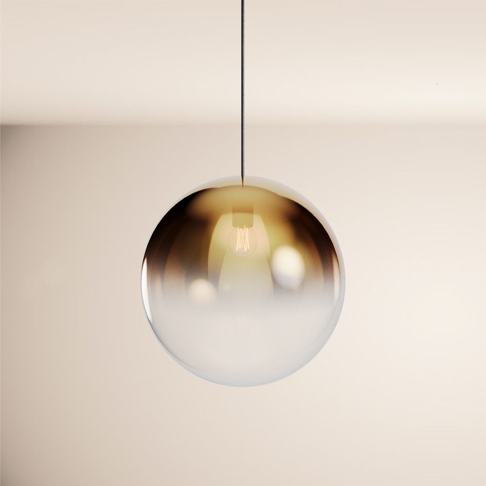 s.luce Orb lampada a sospensione con globo di vetro 150cm sospensione nera