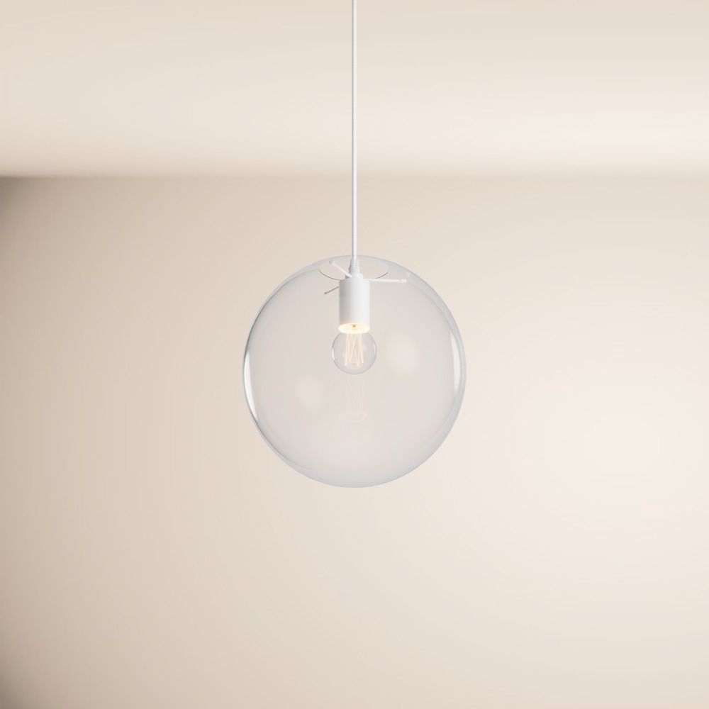 s.luce Orb globo di vetro a sospensione 150cm bianco
