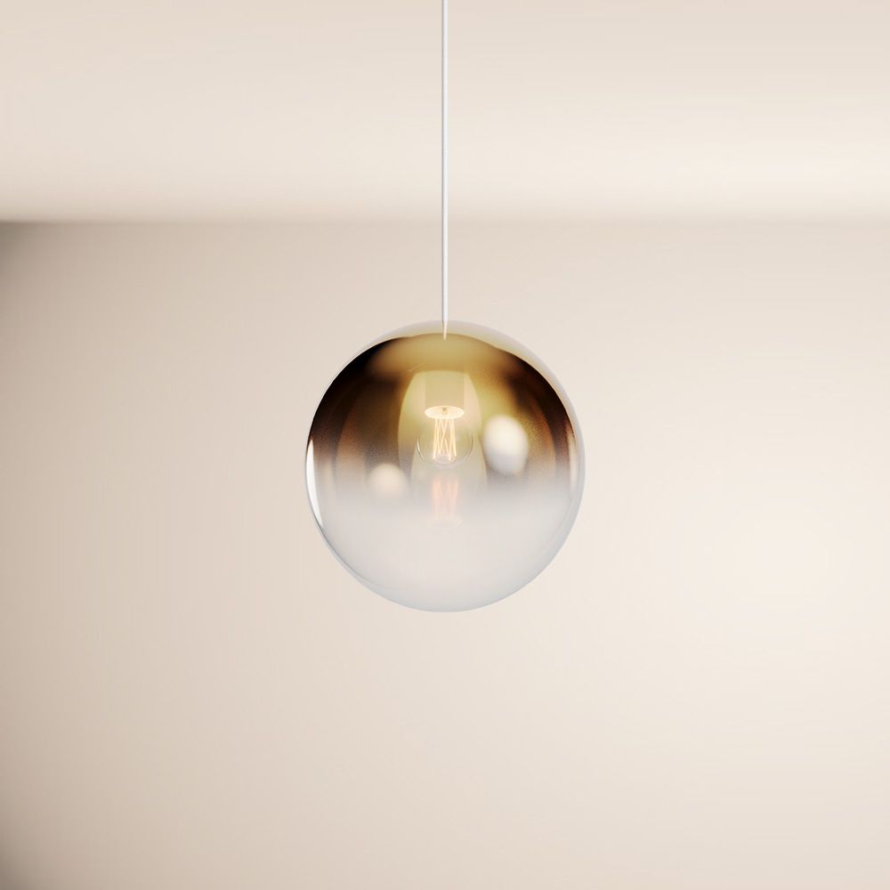 s.luce Orb globo di vetro a sospensione 150cm bianco