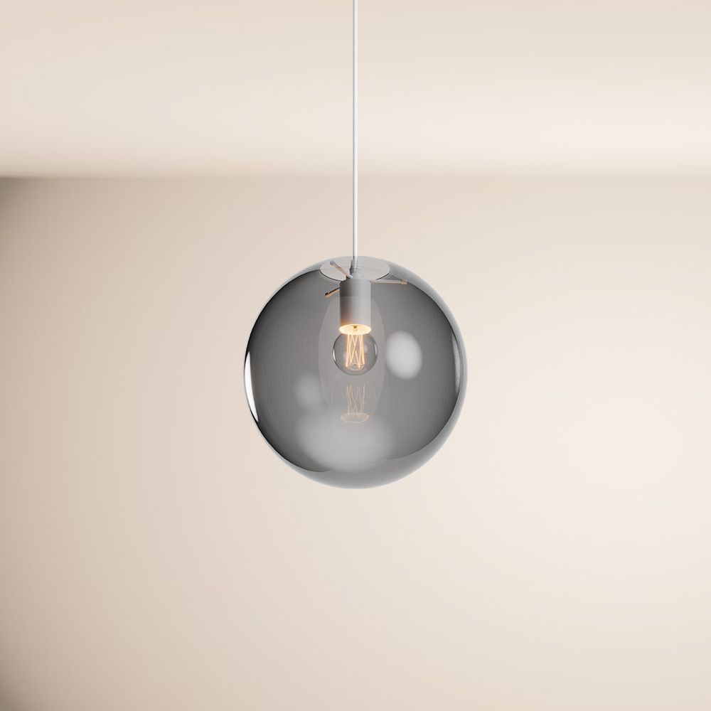 s.luce Orb globo di vetro a sospensione 150cm bianco