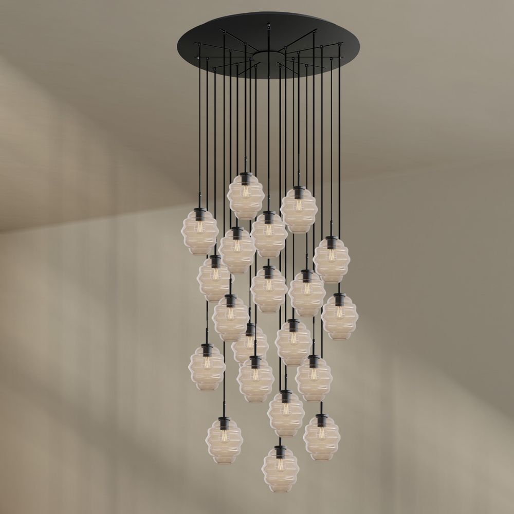 s.luce Echos gallery light 20 luci Ø 120cm baldacchino, Ø 18cm