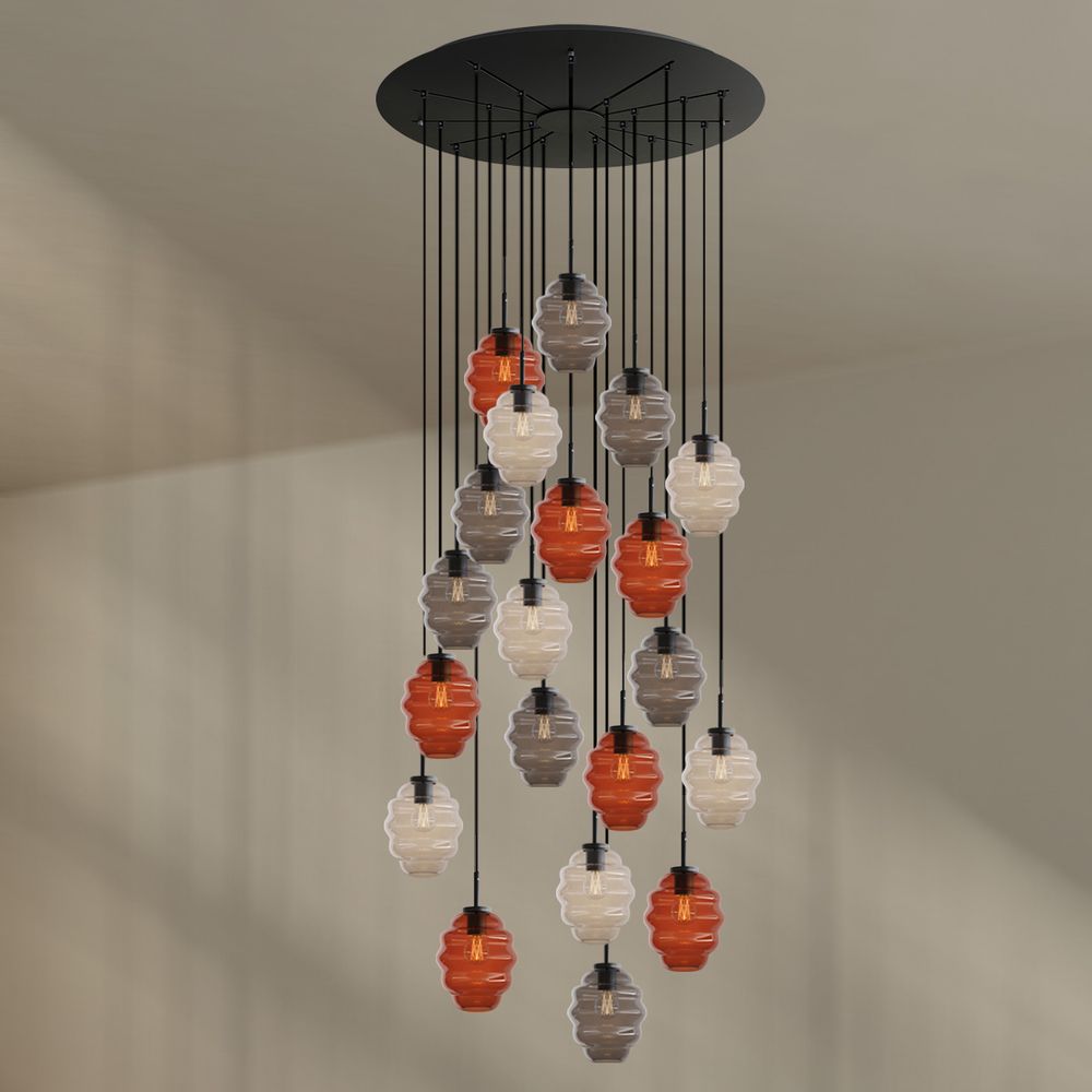 s.luce Echos gallery light 20 luci Ø 120cm baldacchino, Ø 18cm