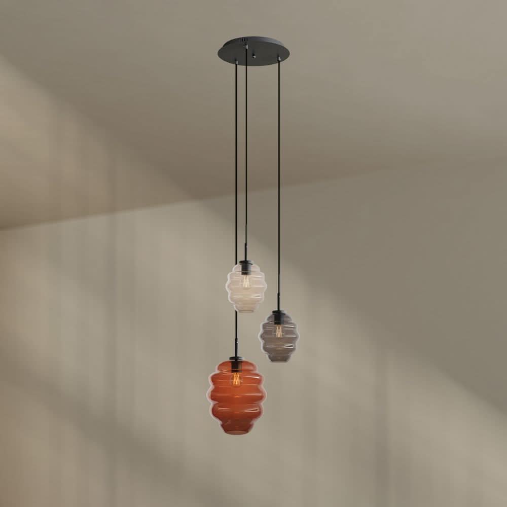 s.luce Echos gallery light 3 luci Ø 40cm baldacchino Ø 18/25cm