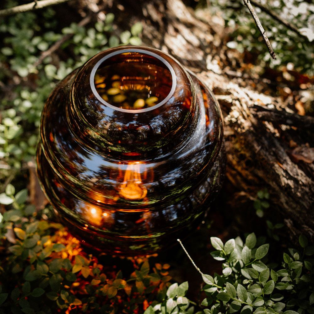 s.luce Echos lampada da tavolo in vetro E27 con interruttore