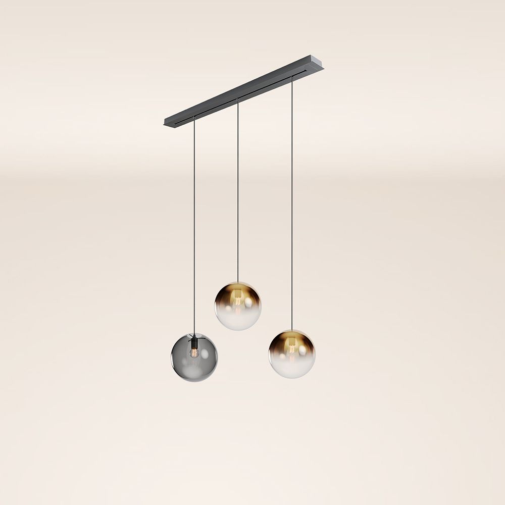 s.luce Orb 3 luci Ø 30 tavolo da pranzo a sospensione 120cm