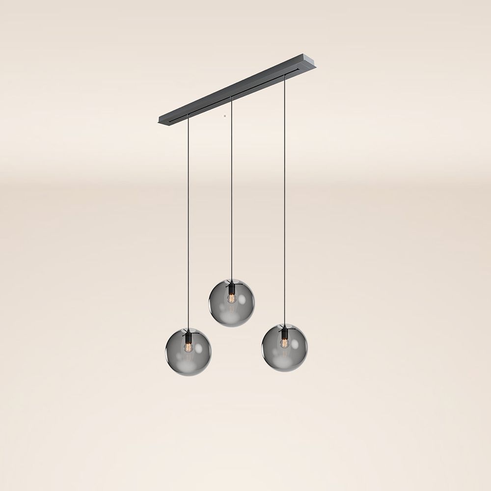 s.luce Orb 3 luci Ø 30 tavolo da pranzo a sospensione 120cm