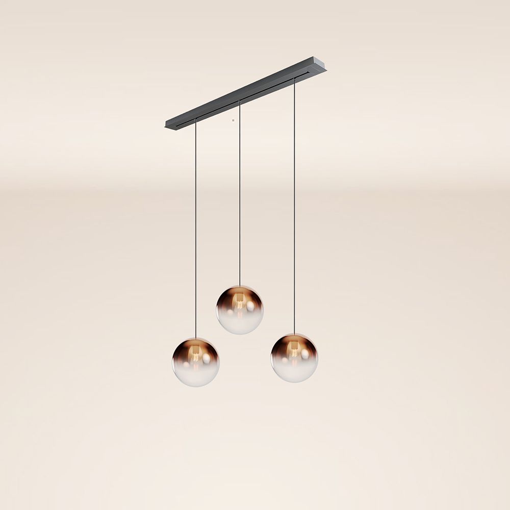 s.luce Orb 3 luci Ø 30 tavolo da pranzo a sospensione 120cm