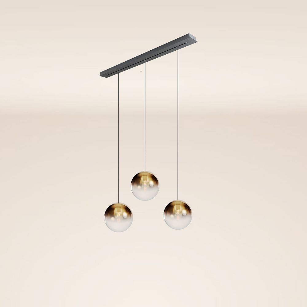 s.luce Orb 3 luci Ø 30 tavolo da pranzo a sospensione 120cm