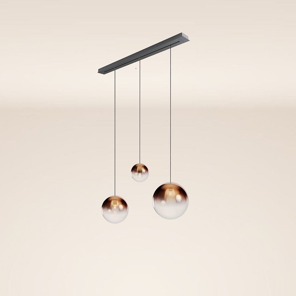 s.luce Orb tavolo da pranzo lampada a sospensione a 3 luci 120cm Ø 20/30/40