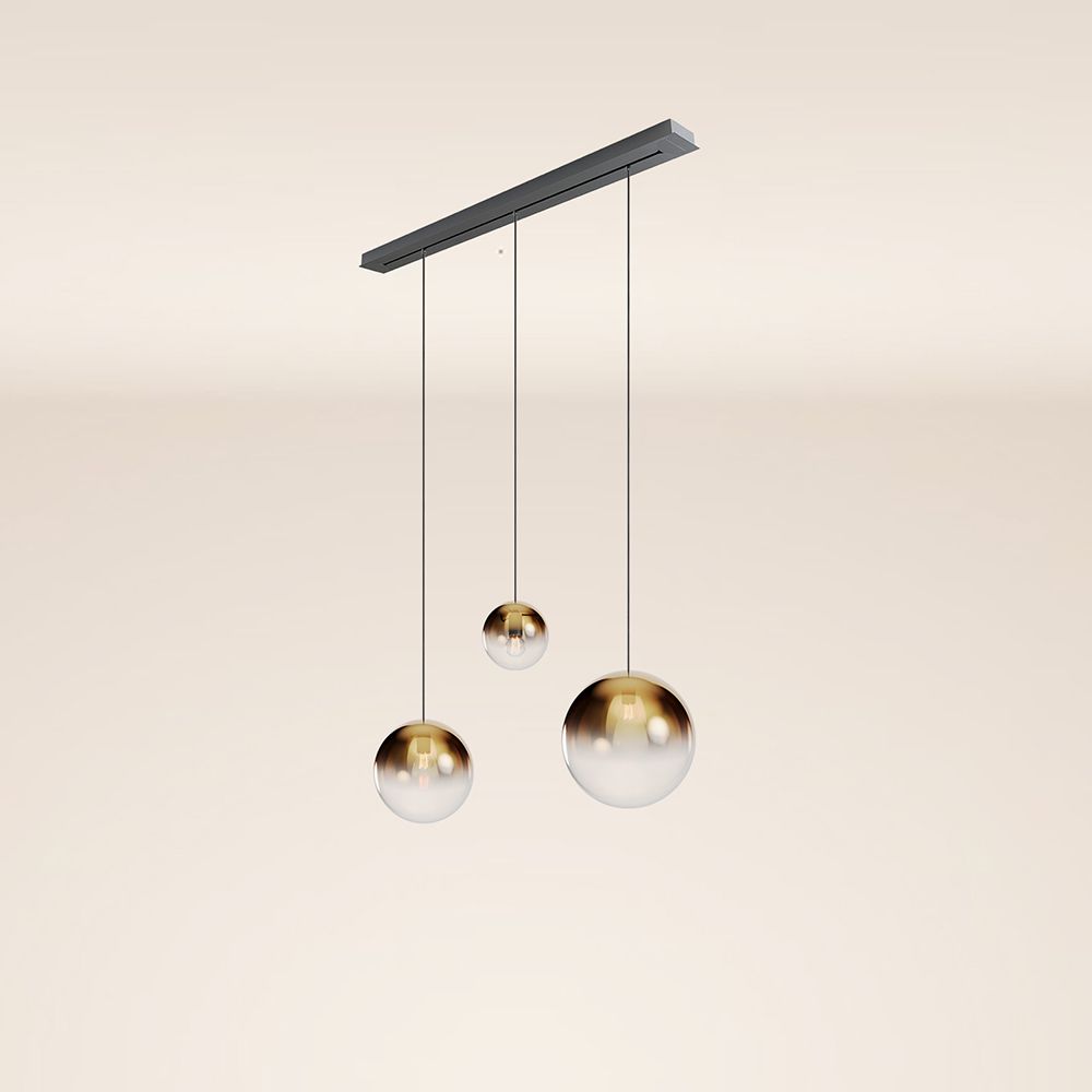 s.luce Orb tavolo da pranzo lampada a sospensione a 3 luci 120cm Ø 20/30/40