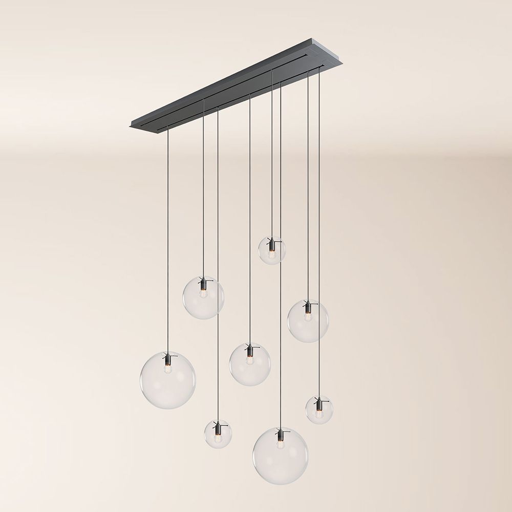 s.luce Orb lampada da tavolo 8 luci 160cm 2 file