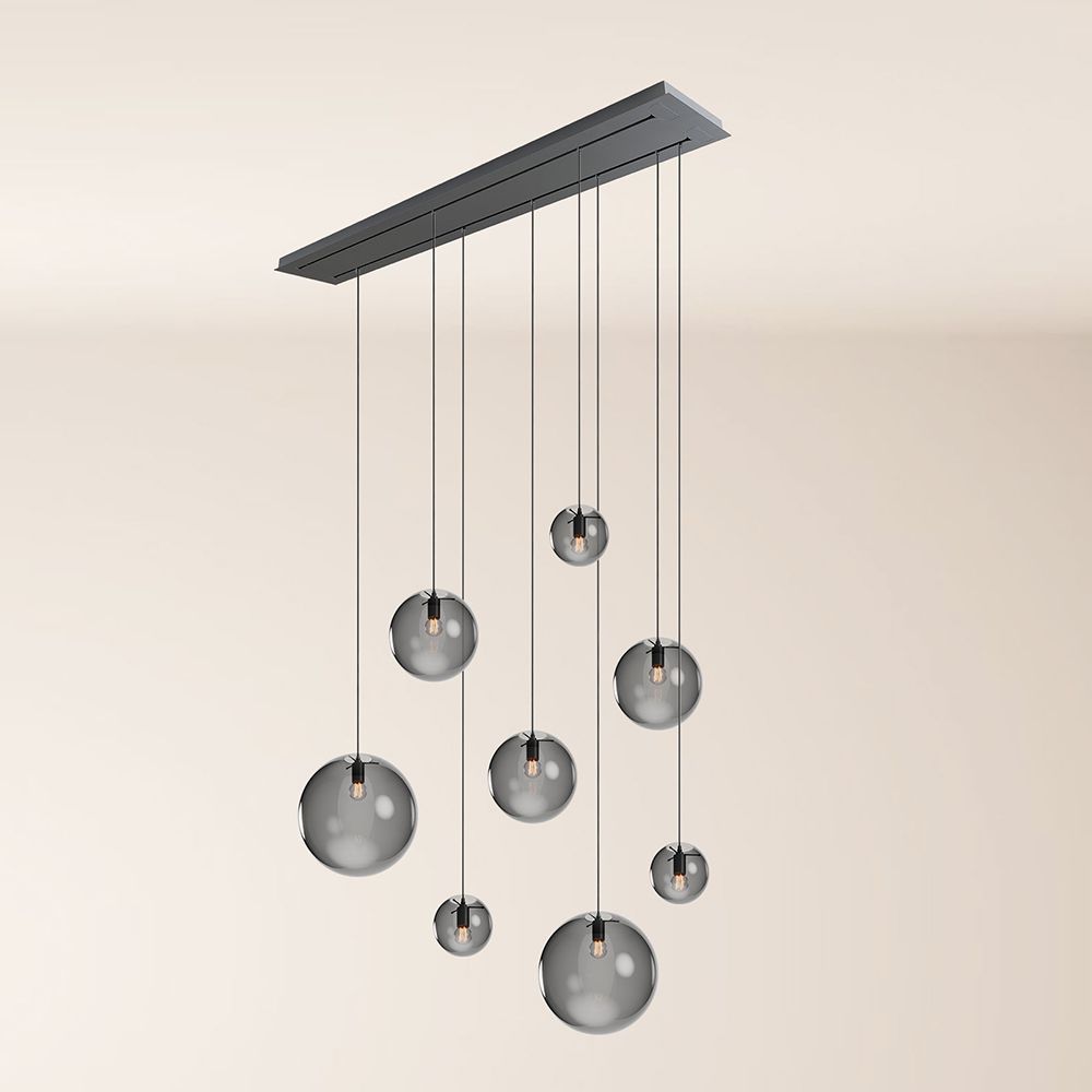s.luce Orb lampada da tavolo 8 luci 160cm 2 file